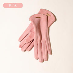 Men's Winter Thin Windproof Fingertip Gloves for Snow