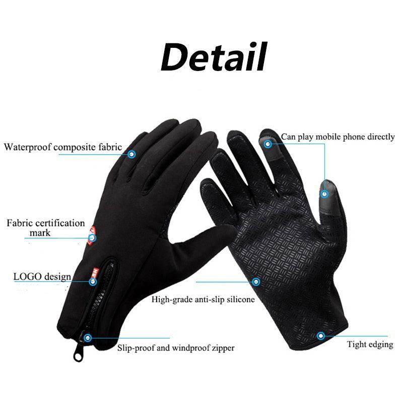 Winter Waterproof Non-slip Warm Men's Gloves For Fishing Driving