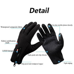 Winter Waterproof Non-slip Warm Men's Gloves For Fishing Driving
