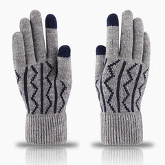 Warm Fleece Split Finger Men's Gloves Winter Touch Screen Cold Proof
