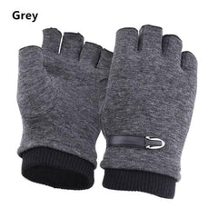 Mens Thermal Fingerless Knitted Winter Gloves