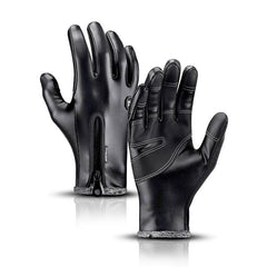 Warm Thermal PU Leather Touch Screen Gloves Windproof Waterproof Gloves