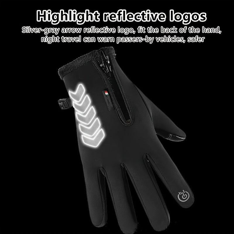 Men's Cycling Motorcycle Gloves - Non Slip Warm Thickening