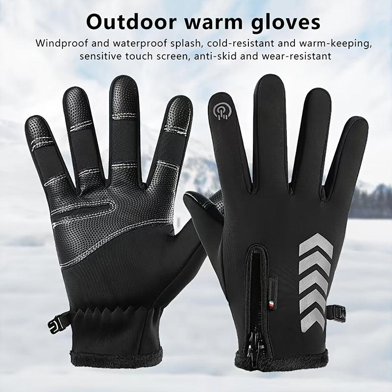 Men's Cycling Motorcycle Gloves - Non Slip Warm Thickening