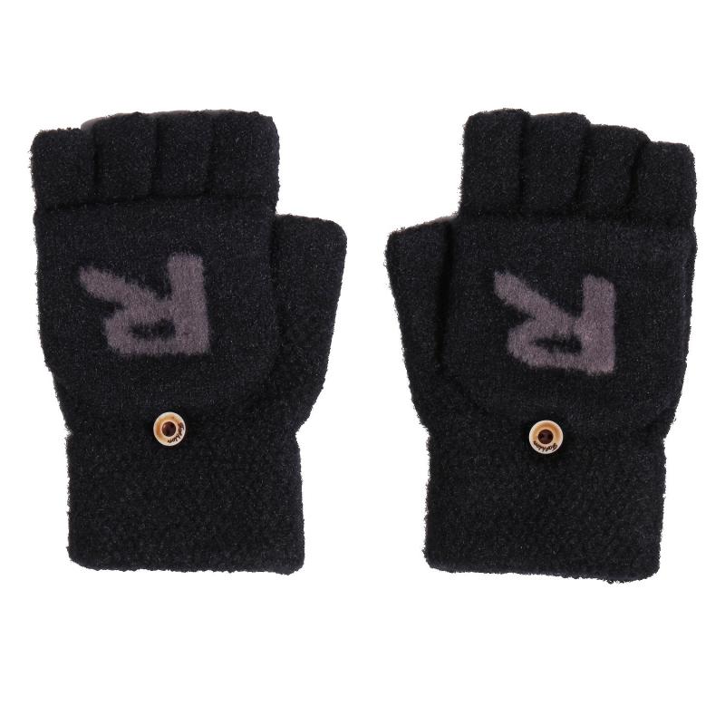 Men's Winter R Letter Knitted Fleece Gloves