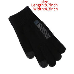 Men's Winter Touch Screen Gloves Warm Cold Knitted Wool Cycling Glove