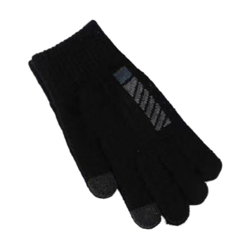 Men's Winter Touch Screen Gloves Warm Cold Knitted Wool Cycling Glove