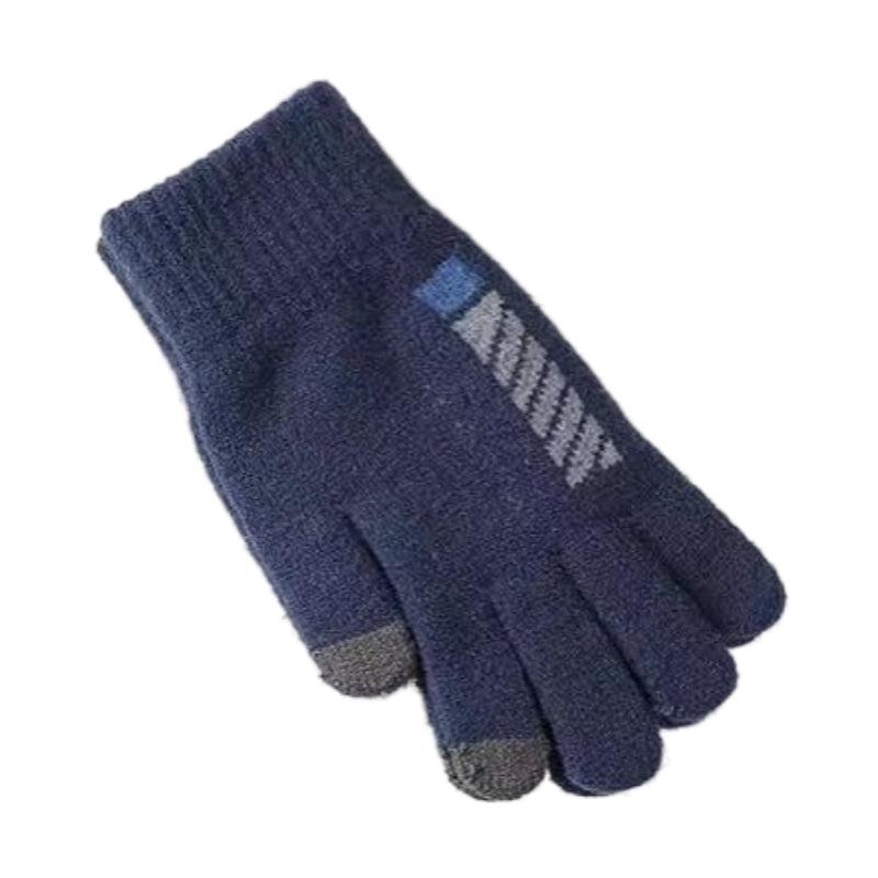 Men's Winter Touch Screen Gloves Warm Cold Knitted Wool Cycling Glove