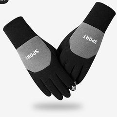 Men's Winter Cycling Gloves Fleece Touch Screen Waterproof Non slip
