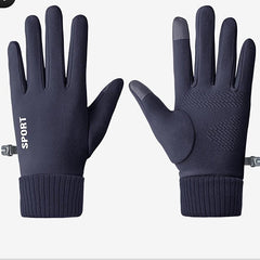 Men's Winter Cycling Gloves Fleece Touch Screen Waterproof Non slip
