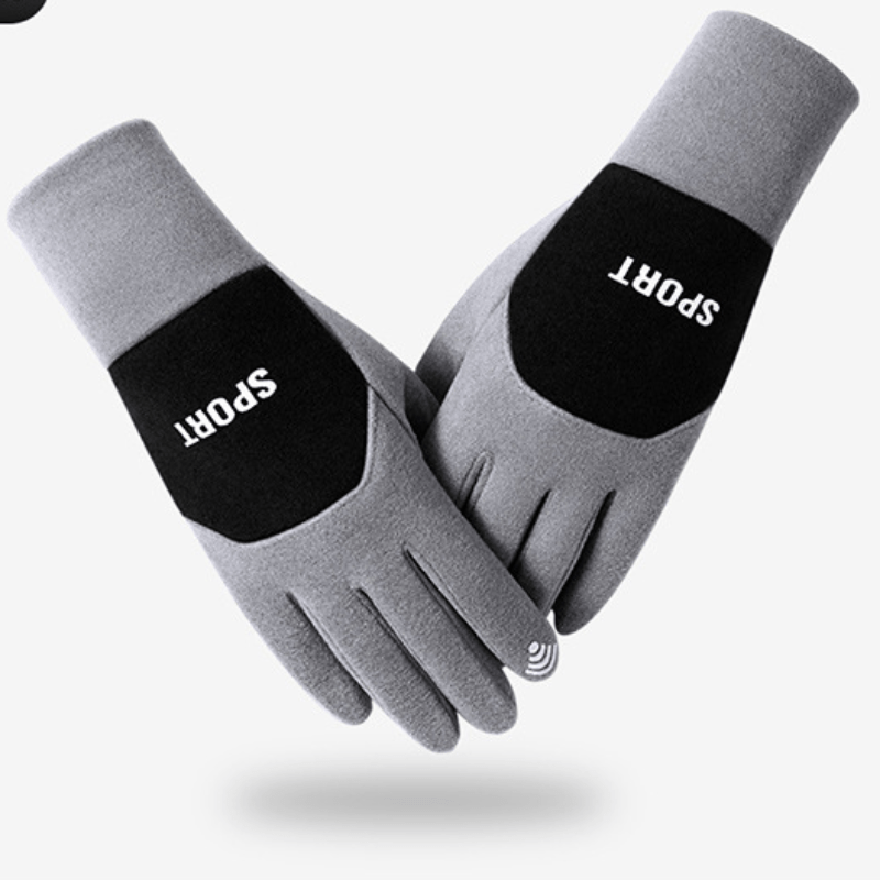 Men's Winter Cycling Gloves Fleece Touch Screen Waterproof Non slip