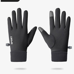 Men's Winter Cycling Gloves Fleece Touch Screen Waterproof Non slip