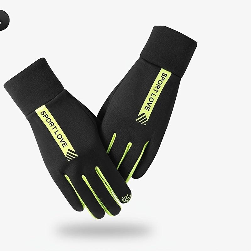 Men's Winter Cycling Gloves Fleece Touch Screen Waterproof Non slip