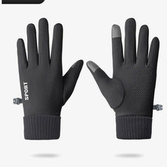 Men's Winter Cycling Gloves Fleece Touch Screen Waterproof Non slip