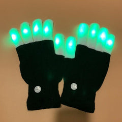 LED Flashing Colorful Finger Glove For Winter