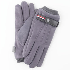 Men's Thickened Velvet Warm Gloves Touch Screen Outdoor Sports Gloves