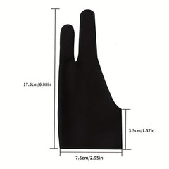 Professional Artist Drawing Gloves Two Finger Anti Fouling Glove