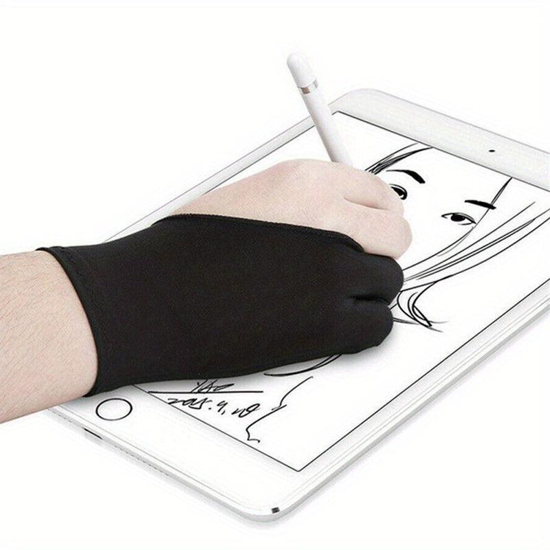 Professional Artist Drawing Gloves Two Finger Anti Fouling Glove