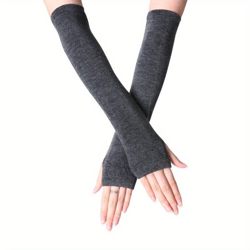 Hip Hop Stripe Print Gloves Cartoon Y2K Long Sleeve Half Fingerless