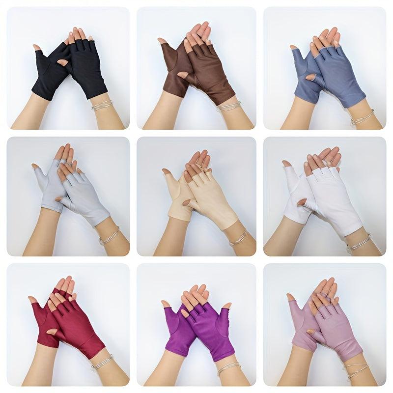Breathable Half Finger Bike Gloves for Women Men