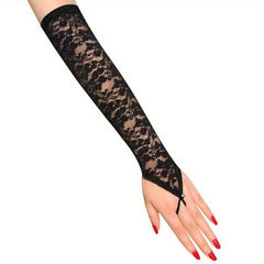 Lace Tulle Mesh Gloves for Women Decoration