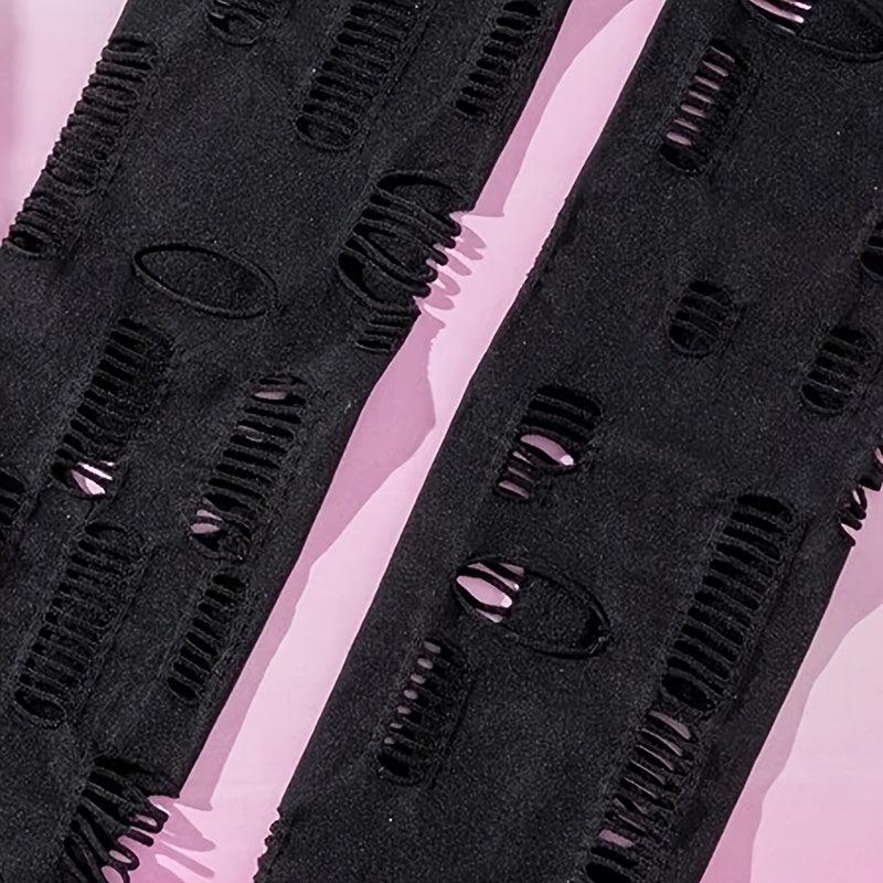 Ripped Gloves Women's Fingerless Gloves Arm Warmer