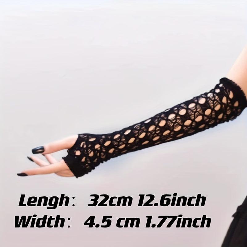 Hollow Out Ripped Gloves for Women