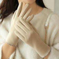 Women's Winter Fleece-Lined Touch Screen Gloves