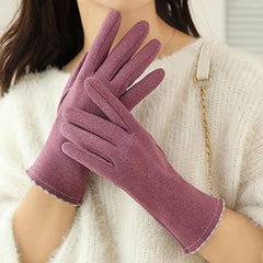 Women's Winter Fleece-Lined Touch Screen Gloves