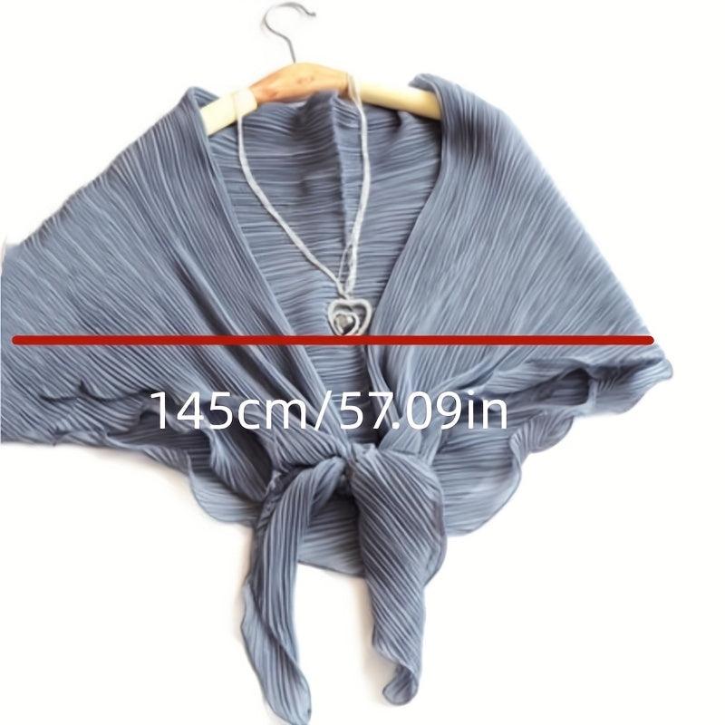Breathable Chiffon Shawl Solid Long Sleeves Sunproof Wrap Women