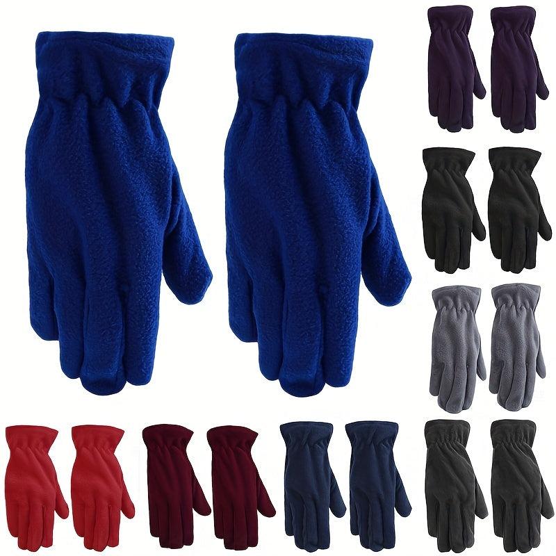 Thick Warm Polar Fleece Gloves Unisex Coldproof Gloves