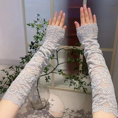 Sunproof Lace Sleeves for Women Summer UV Protection