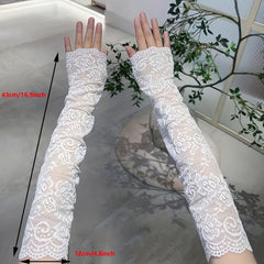 Sunproof Lace Sleeves for Women Summer UV Protection