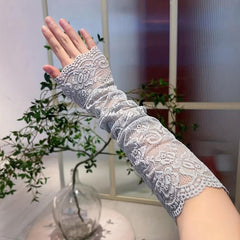 Sunproof Lace Sleeves for Women Summer UV Protection