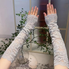 Sunproof Lace Sleeves for Women Summer UV Protection