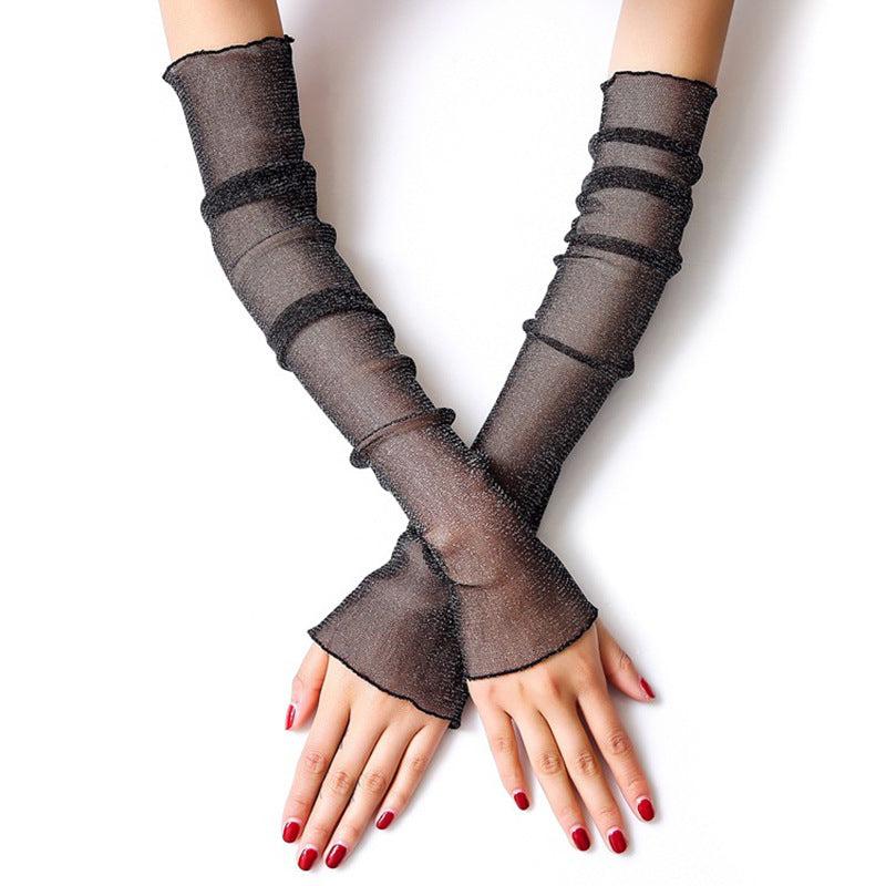 Women's Lace Long Gloves UV Protection Cooling or Warmer Arm Sleeves