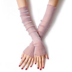 Women's Lace Long Gloves UV Protection Cooling or Warmer Arm Sleeves