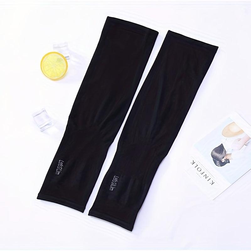 Solid Long Ice Sleeve Women Summer Sports Arm Sleeves Sunscreen Cycling Gloves