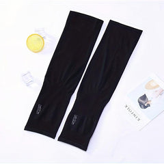 Solid Long Ice Sleeve Women Summer Sports Arm Sleeves Sunscreen Cycling Gloves