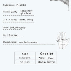 Women's Winter PU Leather Gloves with Buttons - Warm Mittens