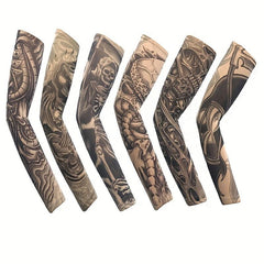 1PC Tattoo Sleeves Vintage Print Casual Sunscreen Arm Sleeves