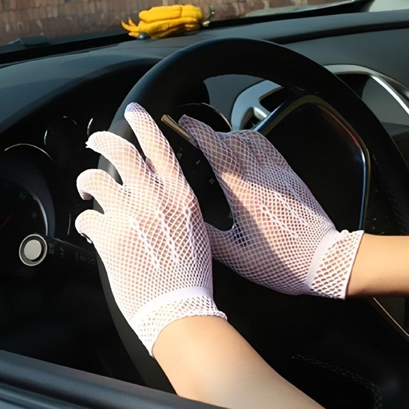 Ultra Thin Lace Gloves Sun Protection Perspective Bride Wedding Gloves