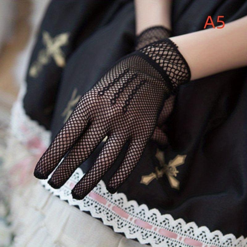 Ultra Thin Lace Gloves Sun Protection Perspective Bride Wedding Gloves