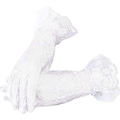 Short Lace Gloves Breathable Floral Wedding Bridal Gloves