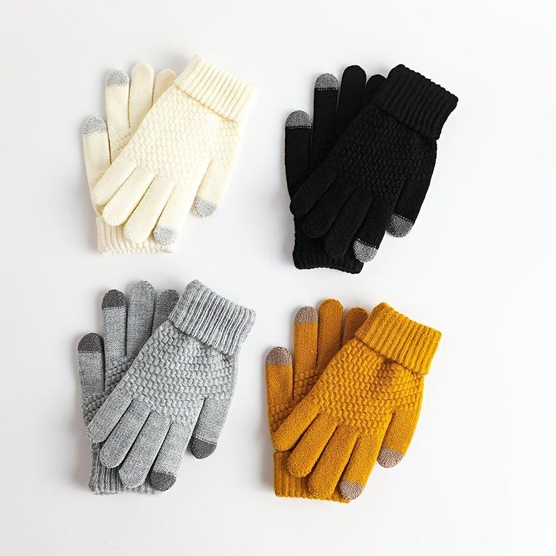 Winter Warm Touch Screen Knit Gloves Unisex