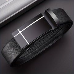 Men's PU Leather Business Belt Automatic Buckle Belts