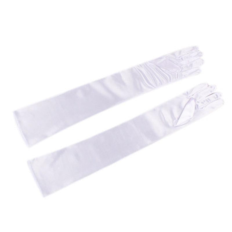 Sunscreen Satin Bridal Gloves Mid length Wedding Ceremony Gloves