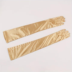 Sunscreen Satin Bridal Gloves Mid length Wedding Ceremony Gloves