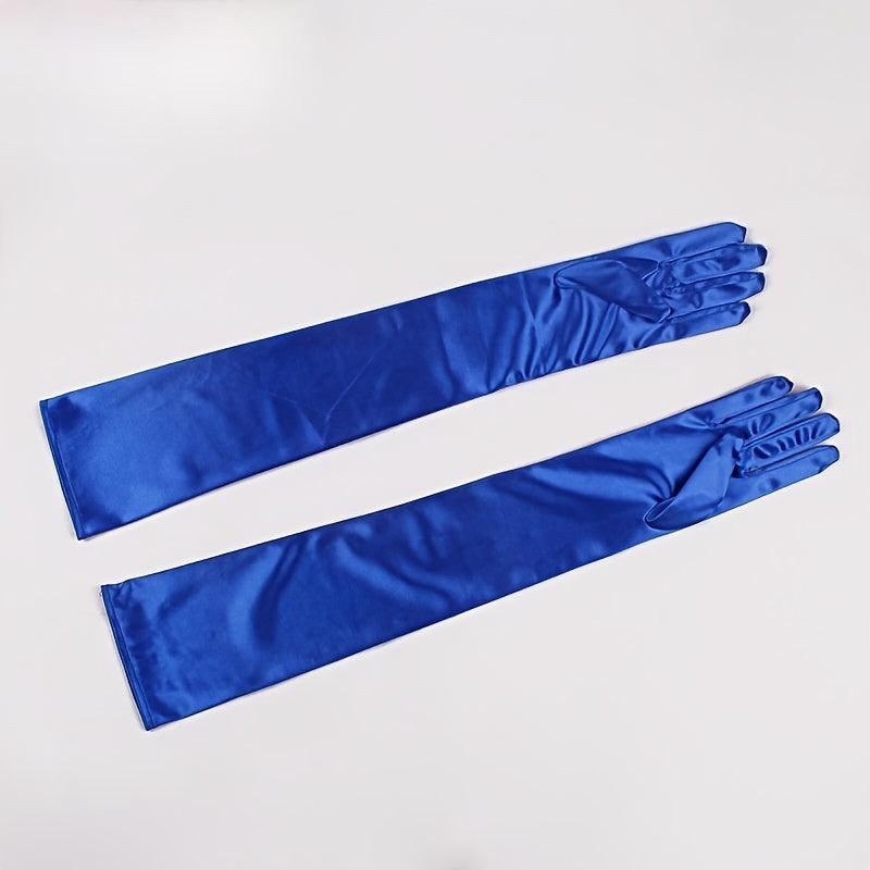 Sunscreen Satin Bridal Gloves Mid length Wedding Ceremony Gloves