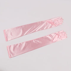 Sunscreen Satin Bridal Gloves Mid length Wedding Ceremony Gloves